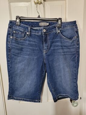 torrid Dark Blue Stretch Denim Shorts